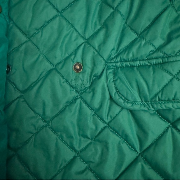 Polo Ralph Lauren Kid’s double breasted green button quilted barn coat jacket L - Picture 6 of 8